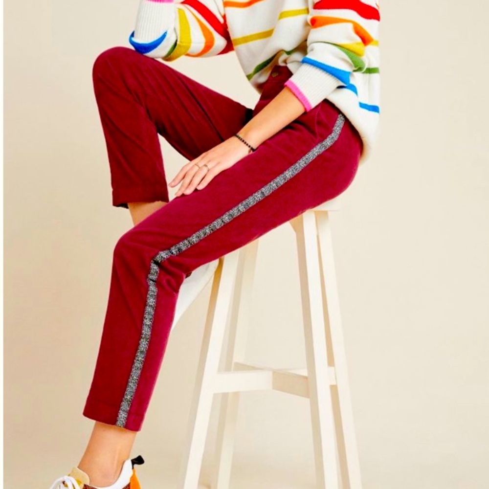 ANTHROPOLOGIE Sundry leopard-striped corduroys
